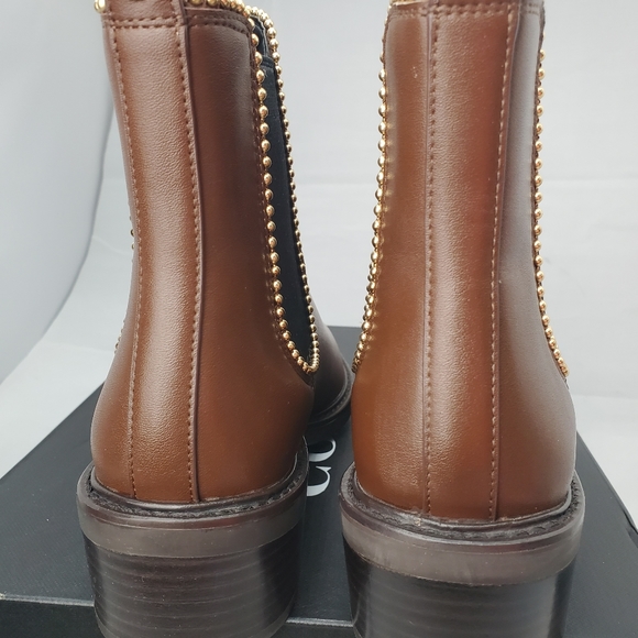 Coach Bowery Beaded Chain Chelsea Boot Size 7B - Picture 5 of 16